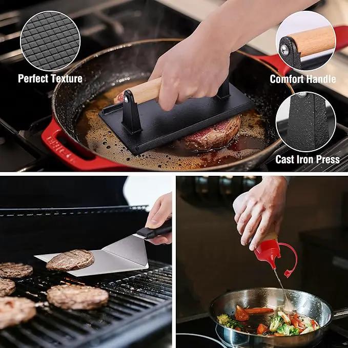 128 PCS Griddle Accessories Kit - Premium Flat Top Grill Accessories Set for Blackstone & Camp Chef, Stainless Steel BBQ Tool Utensils Gift Grilling Set for Lover Outdoor Men Women dad by GreenHaven Gardens
