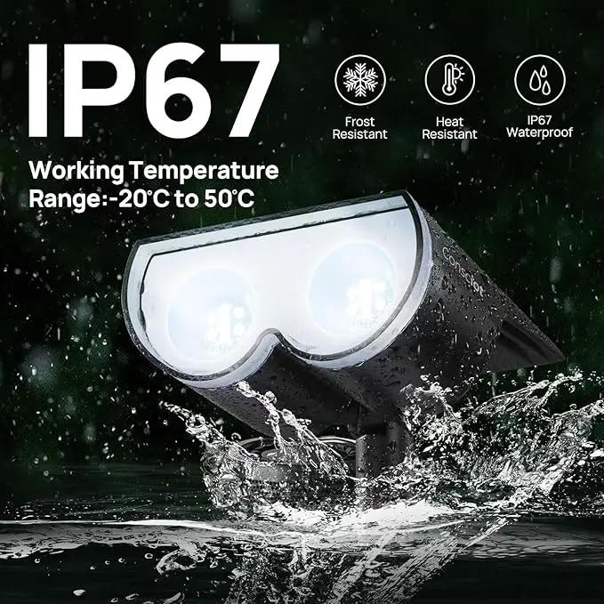 Solar Spot Lights Outdoor, Consciot 16 LEDs IP67 Waterproof Solar Outdoor Lights, Auto On/Off Solar Landscape Spotlights, 2-in-1 Adjustable Wall Lights for Garden Yard Pathway, 6 Pack (Cool White) by GreenHaven Gardens