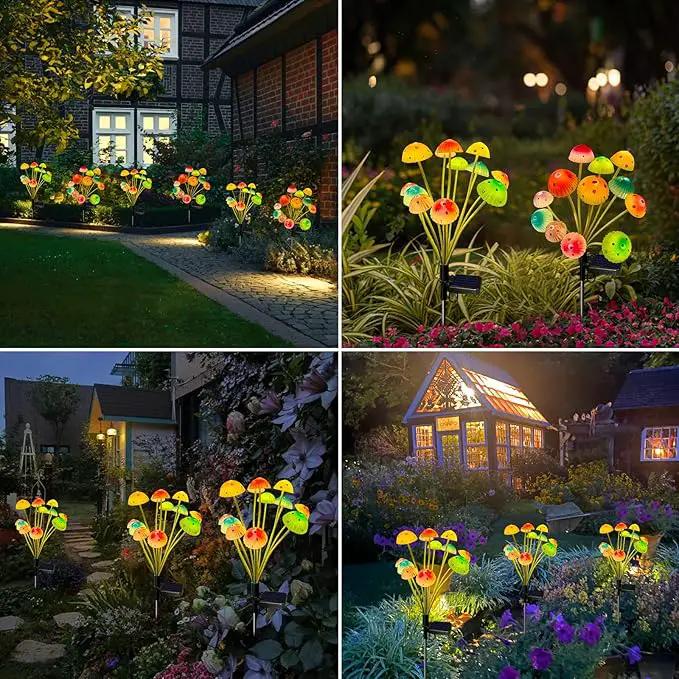 Solar Garden Lights, 2 Pack Solar Mushroom Lights Outdoor, Gifts for Woman Mom Grandmom Mothers Day, Upgraded 24LED Mushroom Flower Light Yard Decor Outside Waterproof for Lawn Front Porch Patio by GreenHaven Gardens