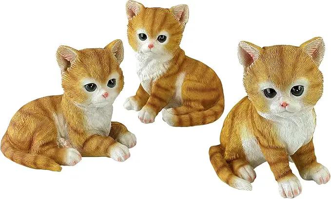 Design Toscano Tabby Kitten Triplets, Baby Cat Statues by GreenHaven Gardens