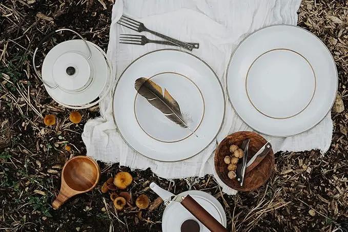 Barebones Flatware Silverware Set - Formal Camping Utensils - Stainless Steel Cutlery Set of 6 - Camping Utensil Set with Forks, Knives, and Spoons (Matte Black) by GreenHaven Gardens