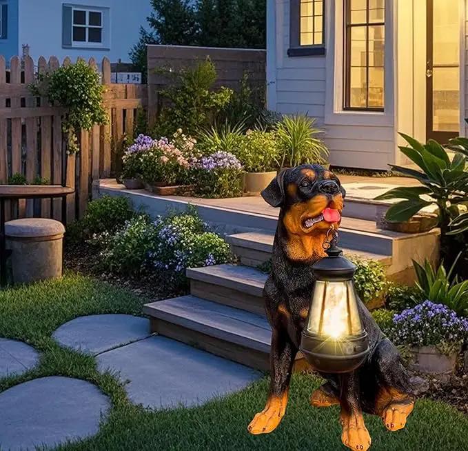 NASKY The Resin Handicraft Solar - Powered Hanging Lamp in The Shape of A Simulated Puppy of The Courtyard is Suitable for Places Such As Courtyards, Gardens and Balconies (Ronaway Dog) by GreenHaven Gardens