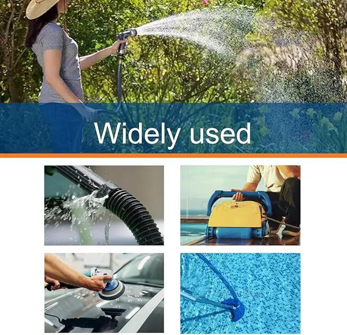 0.75 Inch Pond Tubing, 3/4" ID Corrugated Water Pipe, 20 Feet Length Flexible PVC Hose Pipe with Pipe Fittings, Aquarium, Pond Waterfall, Garden Pond Pump Drainage Tube Black by GreenHaven Gardens