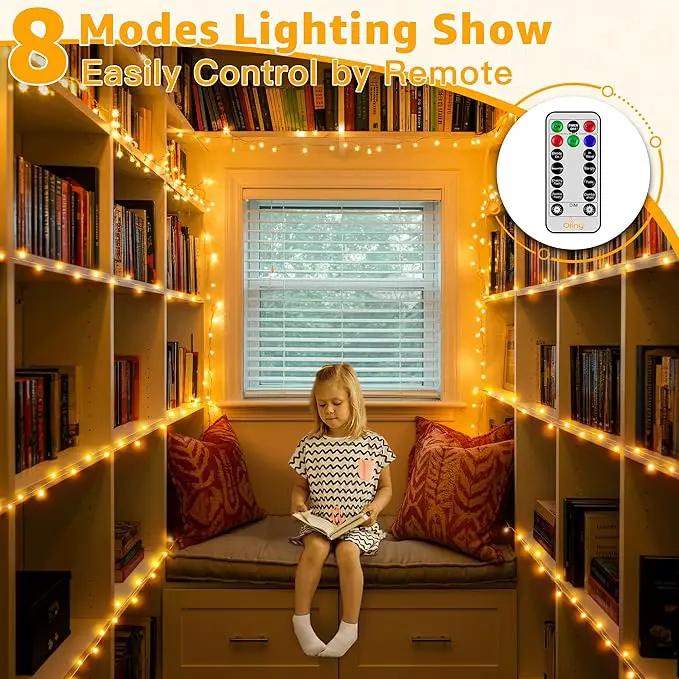 Ollny Outdoor String Lights 800LED 262FT, Warm White Waterproof Fairy Light with Remote Plug in, 8 Modes Timers Dimmable Christmas Lights for Outside Indoor Bedroom Patio Camping Garden by GreenHaven Gardens