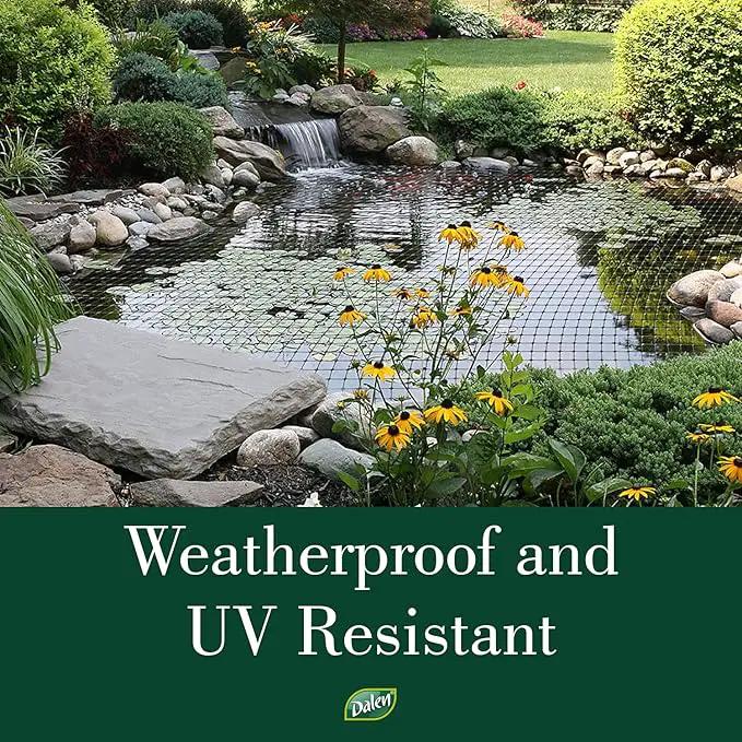 Dalen Pond & Pool Netting – Outdoor Water Garden Cover – Protective Mesh for Fish & Aquatic Life - 3/8" Mesh - (14' x 14') by GreenHaven Gardens