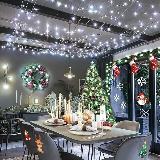 KNONEW Christmas String Lights Indoor Plug in,60FT 180LED Outdoor Waterproof Fairy Lights,8 Lighting Modes,Timer Memory Function for Bedroom Patio Balcony Party (Cool White) by GreenHaven Gardens