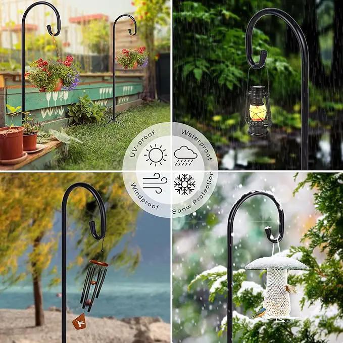 Shepherd-Hooks Adjustable for Bird-Feeder Lantern Plant-Hook Garden-Stake - Plant Stand Hanger for Outdoor Flower Basket, Bird Feeder Hanger Weddings Décor by GreenHaven Gardens