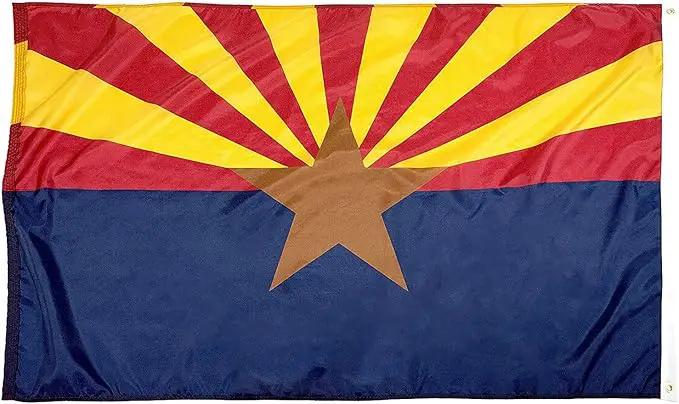FlagSource Arizona Nylon State Flag, Made in the USA, 5x8' by GreenHaven Gardens