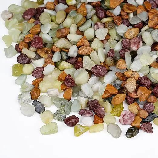 2.5 lbs Pebbles for Indoor Plants, Succulent Rocks, 3/8" Polished Pebbles for Bamboo, Vase, Terrarium, Natural Decorative Small River Rocks for Crafts, Cactus, Outdoor Garden Landscaping by GreenHaven Gardens