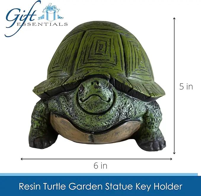 Stocky Turtle Garden and Patio Decor and Key Hider - Holds 2 Hidden Keys Outside, Secret Hidden Door Underneath by GreenHaven Gardens