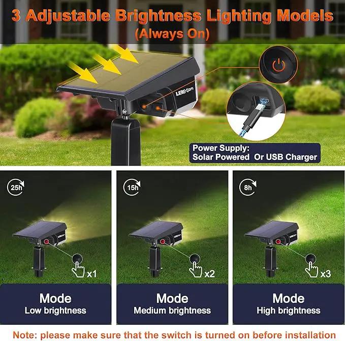 40 LEDs Spotlights,IP65 Waterproof Solar Powered Landscape Spotlights 2-in-1 Wall Light, Outdoor Landscaping Lights Auto On/Off for Yard Garden 2Pack Warm-White by GreenHaven Gardens