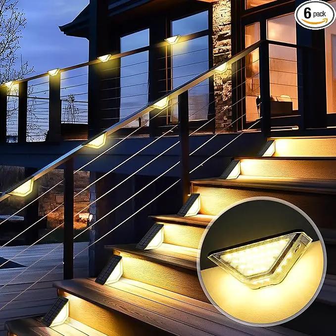 SOLPEX Solar Step Lights Outdoor,Solar Deck Lights for Outside,Two-Sided Stair Lights with 33 LEDs,Waterproof IP65 for Garden,Fence,Deck,Steps,Stair,Porch（16 Pack,Warm White） by GreenHaven Gardens