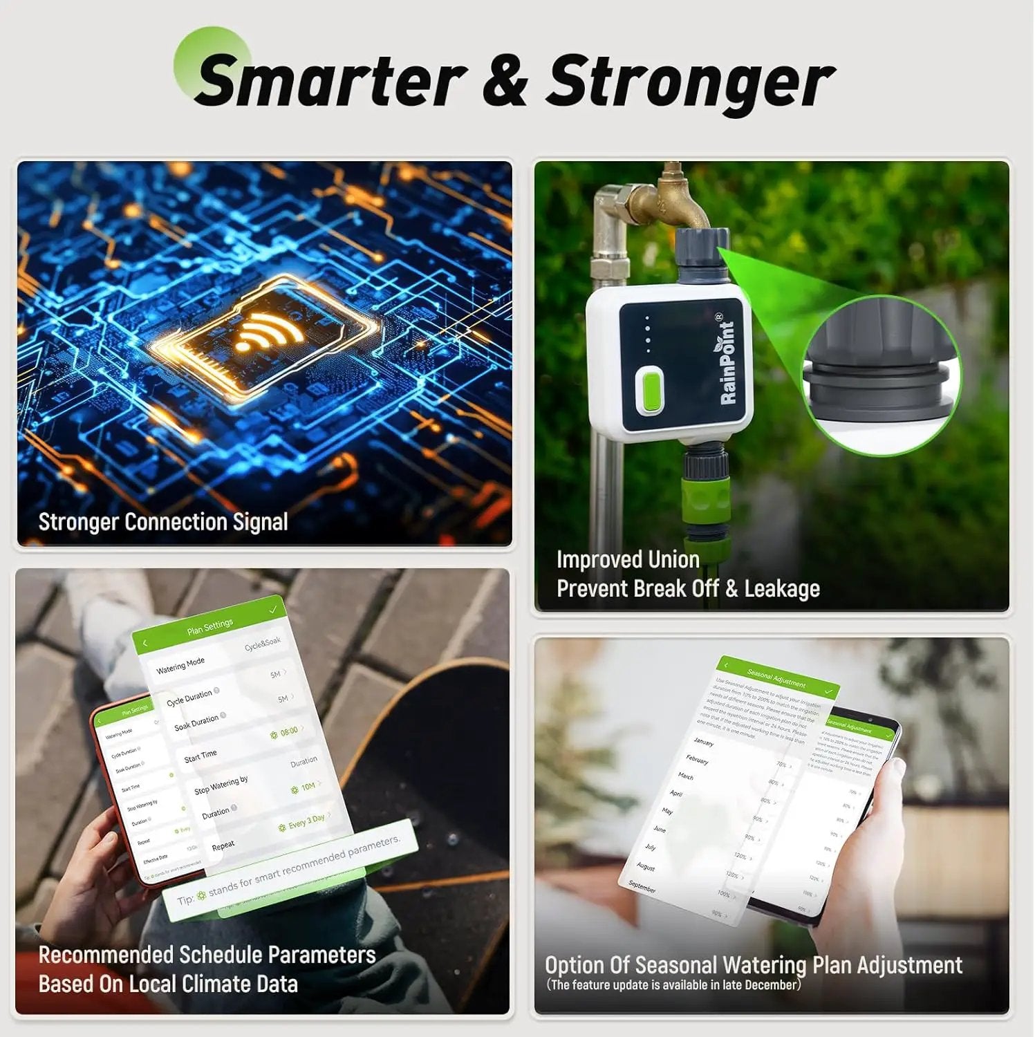 RAINPOINT 1-Zone Wireless Smart Water Timer for Garden Hose with Hub Outdoor Sprinkler Irrigation Rain Delay, APP Remote Control WiFi Valve for Faucet Automatic Schedules Lawn,Backyard,Pool by GreenHaven Gardens
