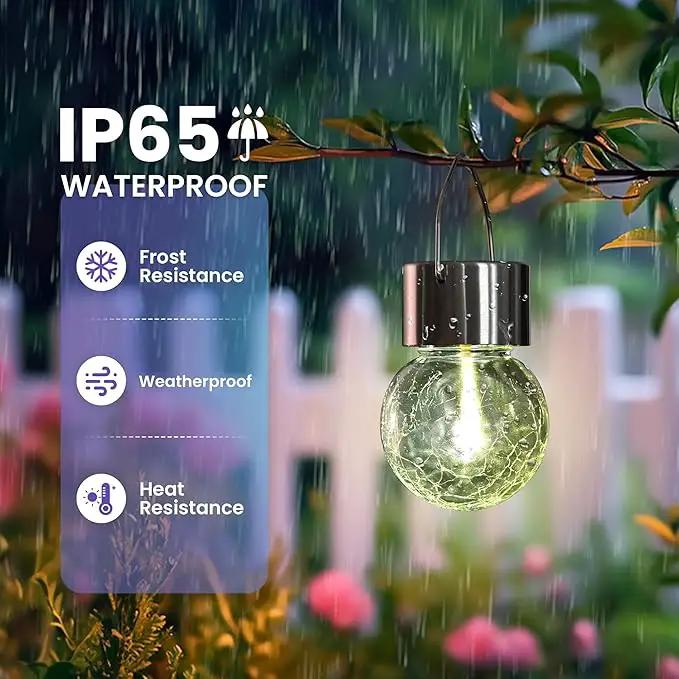 Hanging Solar Lights Outdoor,New Upgraded Moving Led Beads,Solar Powered Waterproof Lighting,8 Pack Hanging Globe Solar Lights for Garden Yard Patio Fence Christmas Decoration (Warm White) by GreenHaven Gardens