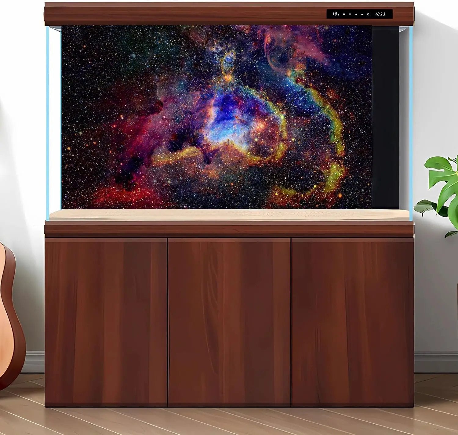 Outer Space Aquarium Background Fantasy Alien Planet Nebula and Galaxies Terrarium Background Stars Nebula Atmosphere Fish Tank Background Outer Space Reptile Tank Background 48x20in by GreenHaven Gardens
