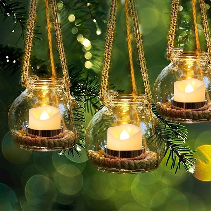 12 Pack Battery Operated Flameless LED Votive Tealight Candles Realistic Flickering Electric Tea Lights Set Bulk Halloween Pumpkin Jack O Lantern Party Wedding Decorations Centerpieces Batteries Incl. by GreenHaven Gardens