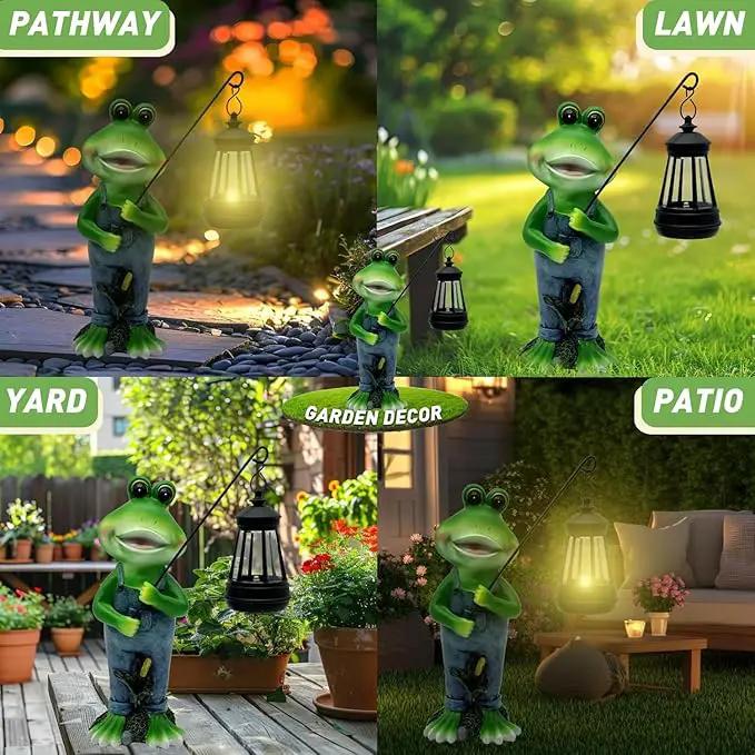 Cute Cowboy Frog Garden Statue for Mom - Unique Outdoor Decor, Waterproof Resin, Perfect for Garden, Yard, Lawn Decoration, Top by GreenHaven Gardens