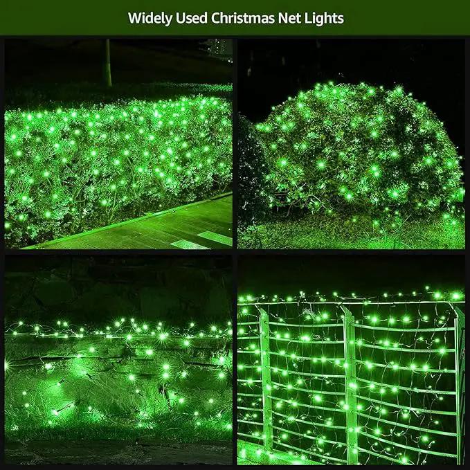 Led Christmas Net Lights Outdoor Christmas Decorations 120Led 6Ftx4Ft Connectable Waterptoof Mesh Net Lights for Trees Bushes Wedding Garden Outdoor Christmas Decorations (Green) by GreenHaven Gardens