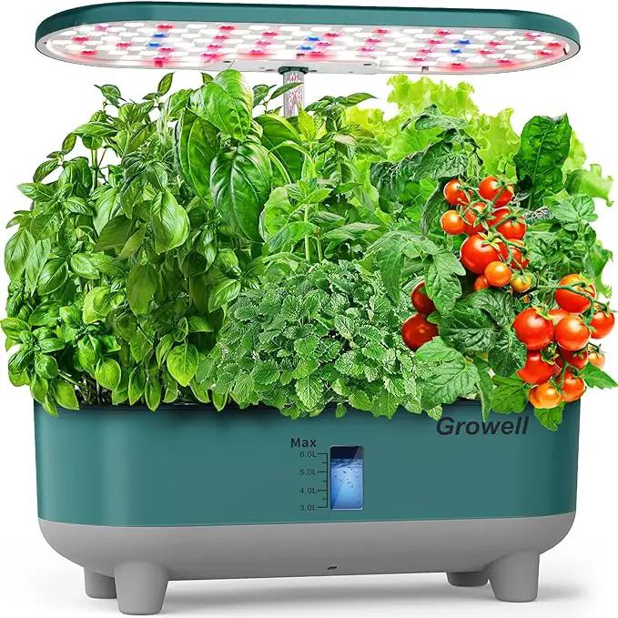 Hydroponics Growing System Kit, 16 Pods Indoor Garden with 28W Full Spectrum LED Grow Light, Auto Timer, 3 Smart Light Modes, 8L Large Herb Garden, Ideal Gardening Gift for Women, Men (Green) by GreenHaven Gardens