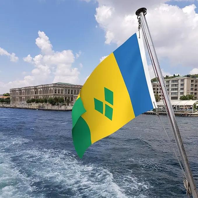 Saint Vincent and the Grenadines Flag Garden Yard House 2x3 ft Flags Double Sided Print Banner Indoor Outdoor Party Home Decorations for Boat Dorm House Balcony by GreenHaven Gardens
