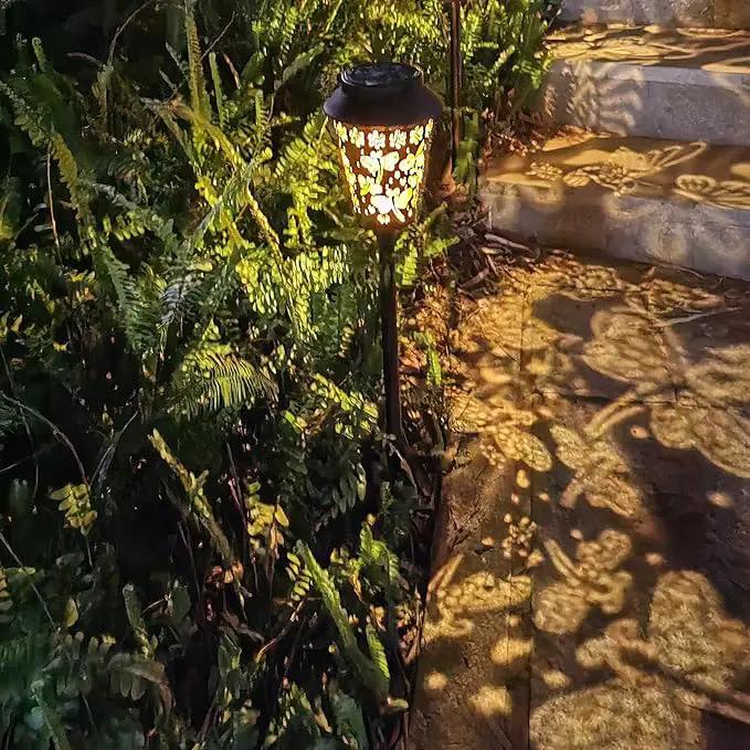 Solar Pathway Lights, Dragonfly Metal Copper Lantern for Yard, Garden, Walkway, Lawn and Patio Decor, Outdoor Waterproof Landscape Lighting Gifts for Women, Mom, Grandma by GreenHaven Gardens