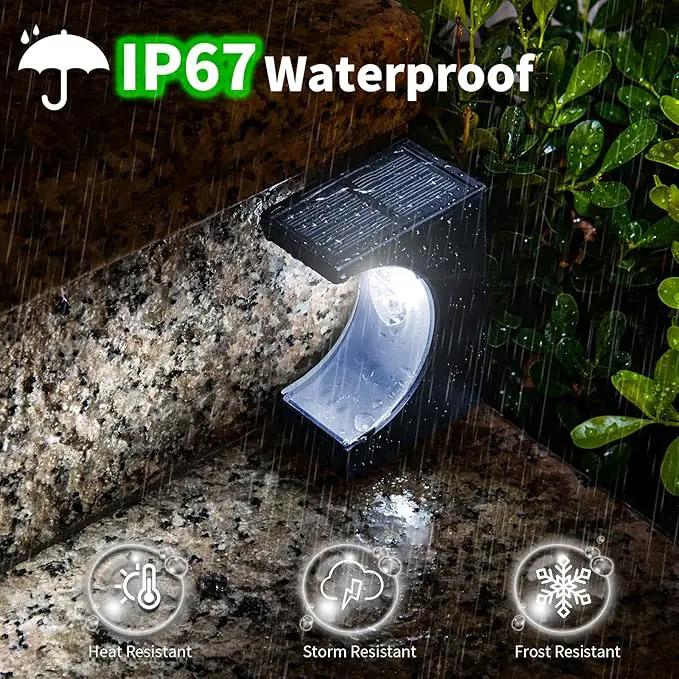 JSOT Solar Step Lights - Outdoor Stair Lights 12 Pack Deck Light Solar Powered Decor Light for Garden Yard Patio Front by GreenHaven Gardens
