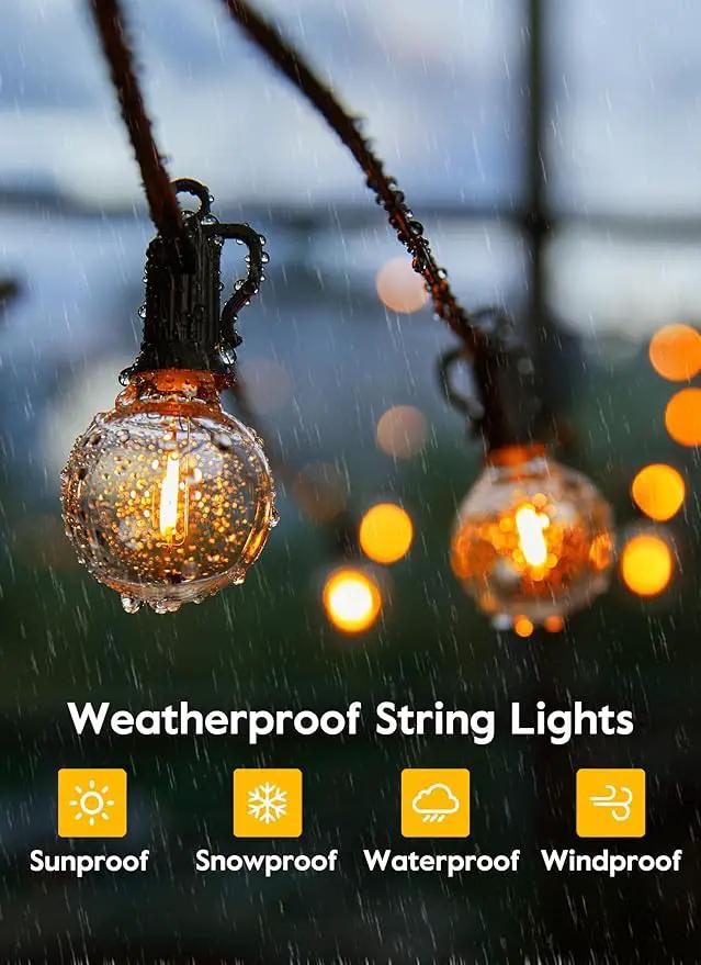 Brightown Solar String Lights Outdoor Waterproof with Remote & USB Port, 29FT Solar Patio Lights with 25+1 LED Shatterproof Bulbs, 3 Light Modes, Dimmable Hanging Light for Camping Backyard Garden by GreenHaven Gardens