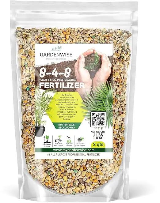 8-4-8 Professional Palm Tree Fertilizer Plant Food; for Indoor Potted Plants and Outdoor Landscape Palm Trees; Quick-Release Nitrogen Fertilizer and Continuous Feeding (2 QUARTS) by GreenHaven Gardens