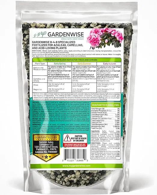 8-4-8 Acidic Fertilizer for Azaleas, Camellias (Camelia), Hydrangeas, Blueberries, Gardenias, Magnolia Trees, Evergreens, and Rhododendrons - Ideal Iron-Rich Plant Food (12 OZ) by GreenHaven Gardens