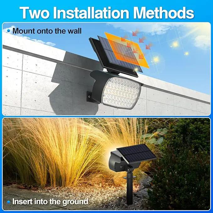 108 LED Solar Spot Lights Outdoor, Solar Lights Outdoor IP65 Waterproof, 3 Modes Solar Landscape Spotlights, Large Solar Panel Solar Powered Lights for Garden Yard Pathway(Warm White/6 Pack) by GreenHaven Gardens