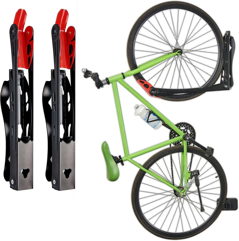 Wallmaster BIKEPAL Swivel Bike Rack, Wall Mounted Vertical Bike Storage Hanger, Space Saving for Home and Garage, 2 Pack by GreenHaven Gardens