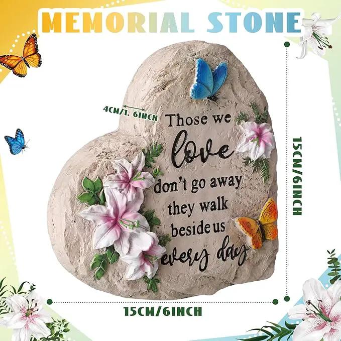 Jetec Memorial Garden Stone Sympathy Gift Decor Those We Love Don't Go Away Memorial Bereavement in Memory of Loss of Loved One Condolence Gifts for Outdoors(6 Inch) by GreenHaven Gardens