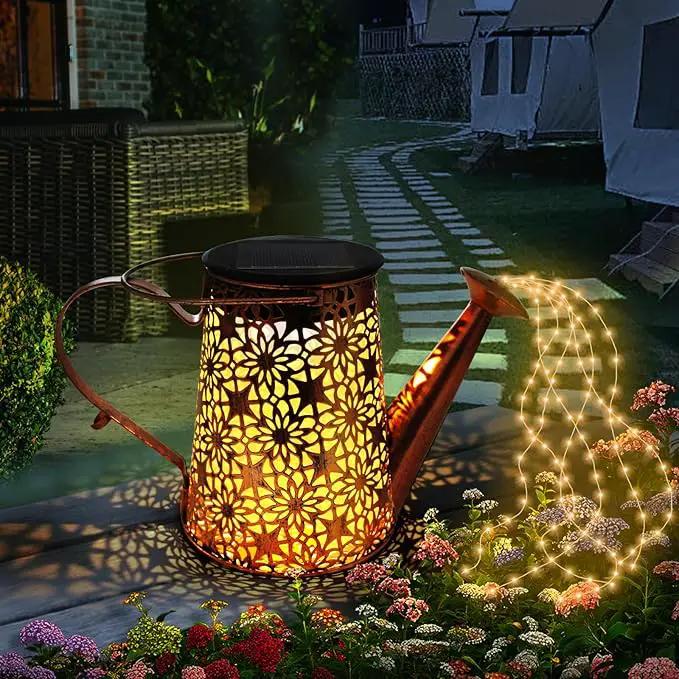 Forlivese 2PCS Solar Watering Can with Lights, Solar Lights Outdoor Decorations with Hanging Solar Garden Lights with Bracket Waterproof Watering Can Landscape Light for Patio Gardening Pathway 36LED by GreenHaven Gardens