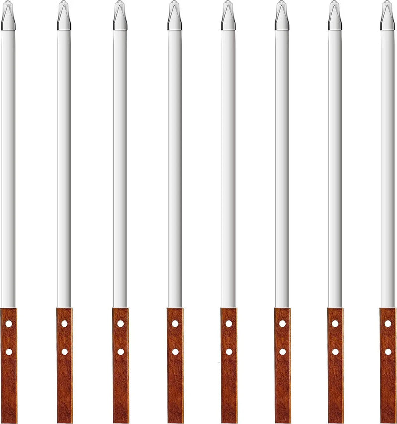 23.6 Inch Skewers for Kabobs 0.62 Inch Wide Kebab Skewer 8 Pack Reusable Metal Skewers for Grilling Long Kebab Stick Large Size Heavy Duty Kabob Sticks BBQ Skewer Set Stainless Steel. by GreenHaven Gardens
