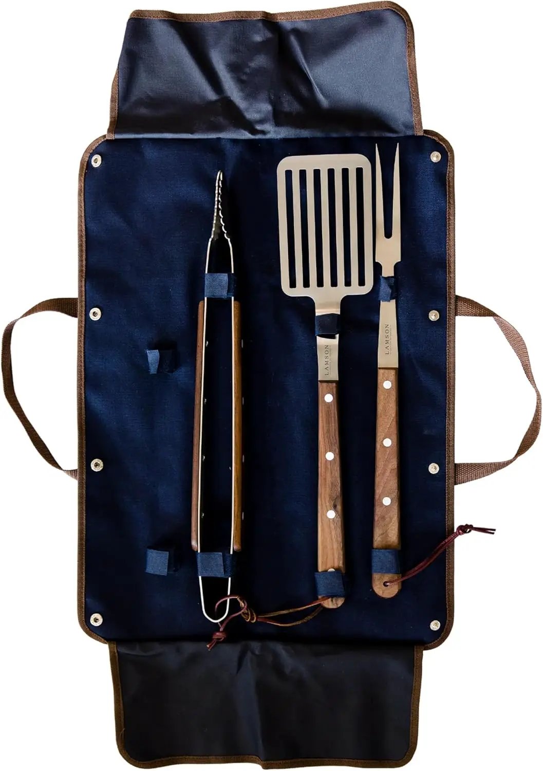 Lamson Premier 20" Walnut 3-Piece BBQ Set by GreenHaven Gardens