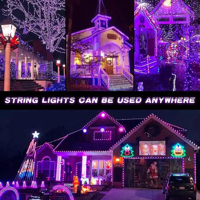 JMEXSUSS 2 Pack Purple Solar Christmas Lights, Total 400 LED 151FT Purple Solar Lights Outdoor Waterproof, 8 Modes Purple Christmas Lights for Outside Patio Yard Halloween Tree Christmas Decorations by GreenHaven Gardens