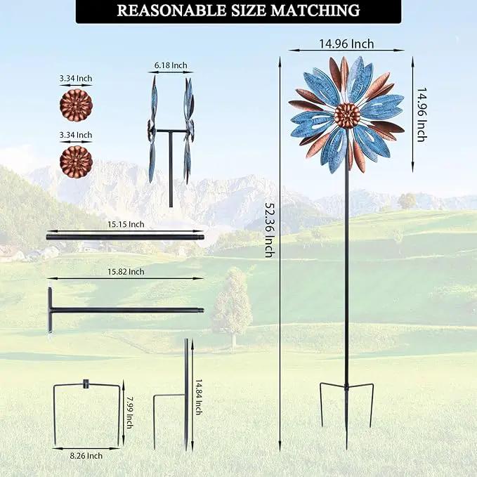 WONDER GARDEN Wind Spinner, Premium Kinetic Wind Sculpture Spinners Metal Windmill for Outdoor Yard Patio Lawn & Garden Decor by GreenHaven Gardens
