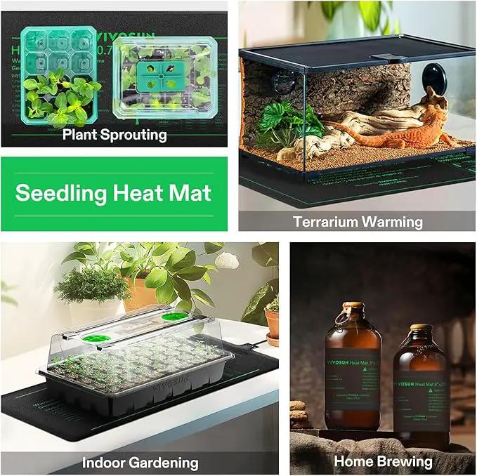 VIVOSUN 2-Pack 48" x 20.75" Durable Waterproof Seedling Heat Mat, UL & MET-Certified Warm Hydroponic Heating Pad for Germination, Indoor Gardening, Greenhouse by GreenHaven Gardens