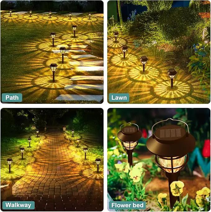 10 Pack Solar Pathway Lights Outdoor - Bright Solar Powered Garden Lights with 3000K Warm LED, Auto On/Off Waterproof Path Lights Decorative, Landscape Lighting for Yard Patio Walkway Driveway by GreenHaven Gardens