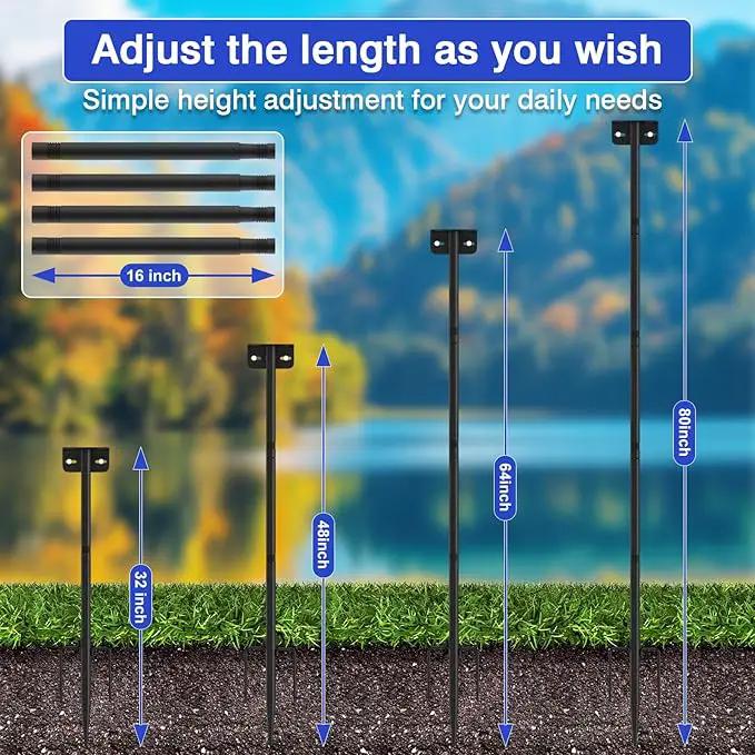 80 Inch Adjustable Bird Feeder Pole,Bird House Pole Suitable for Feeders & Birdhouse,Weather Station,Heavy-Duty Rustproof Design,Enhance Outdoor Decor & Birdwatching Experience by GreenHaven Gardens