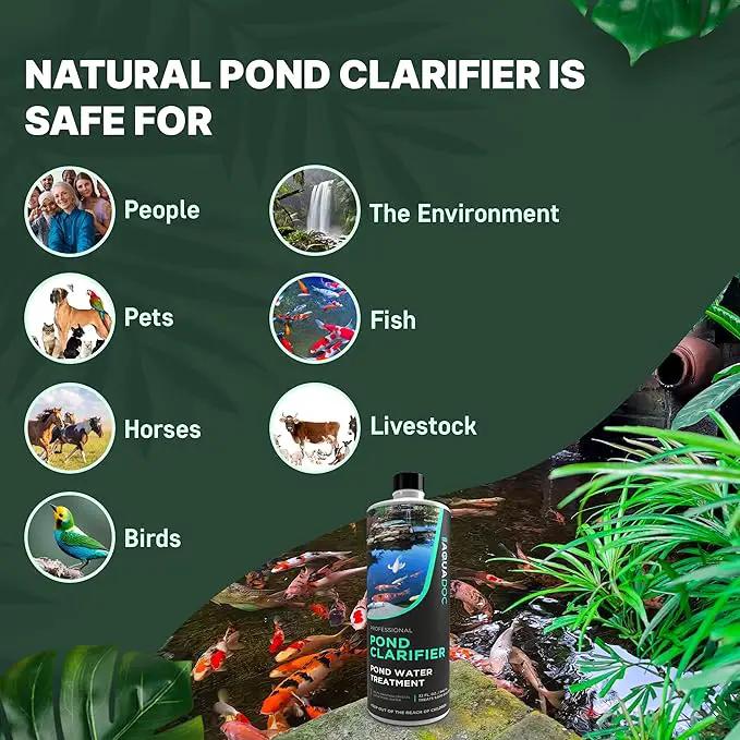 Pond Clarifier - Fish-Friendly Koi Pond Water Clarifier to Quickly Clear Murky Pond Water and Remove Pond Sludge with Natural Enzymes - Fish Pond Water Treatment - AquaDoc Pond Supplies by GreenHaven Gardens