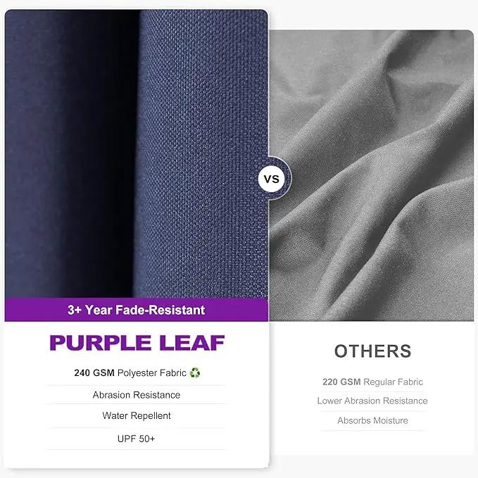 PURPLE LEAF 8.2' X 11.5' Tilting Patio Umbrella with Base Outdoor Cantilever Swivel Rectangle Umbrella Aluminum Offset Umbrella with 360-degree Rotation for Garden Deck Pool Patio Navy by GreenHaven Gardens