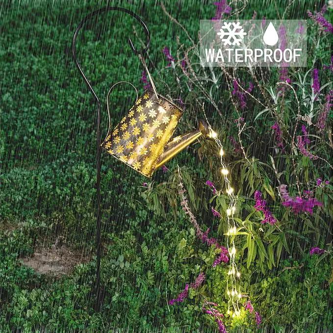 Garden Decor Solar Lights Outdoor Large Hanging Waterproof Watering Can Landscape Lights Outside Decorations for Yard Front Porch Patio Backyard Gardening Gift for Mom Grandma Women Birthday by GreenHaven Gardens