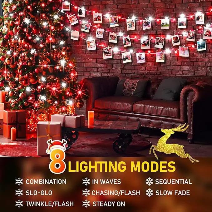 KNONEW 403ft 1000 LED Christmas String Lights Outdoor 8 Modes & Timer Fairy Light Plug in Waterproof for Xmas Yard Tree Wedding Party Holiday Decorations (Red and White) by GreenHaven Gardens