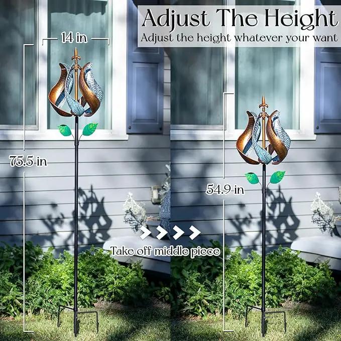 Wind Spinners for Yard and Garden, Wind Spinners Outdoor Metal Large 360 Degrees, Birthday Gifts for Women Family Outdoor Decor(Tulip 75'' x 14'') by GreenHaven Gardens
