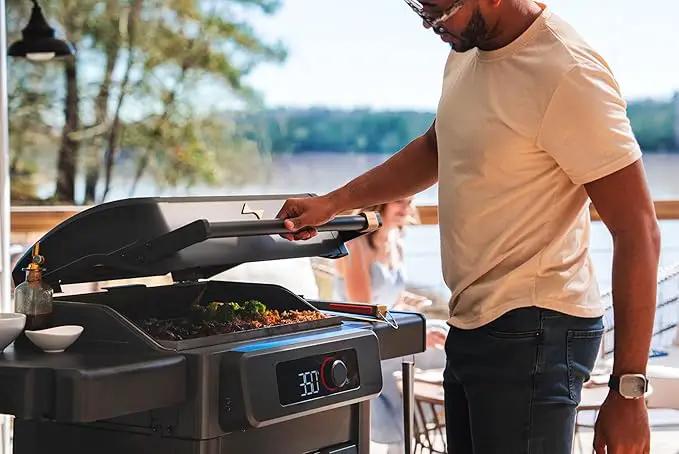 Current® Model G Griddle, Smart Electric Outdoor Flat Top BBQ Grill with 200°F to 600°F Range for Searing & Roasting, Digital Precision, Apartment-Friendly & Weather-Resistant by GreenHaven Gardens