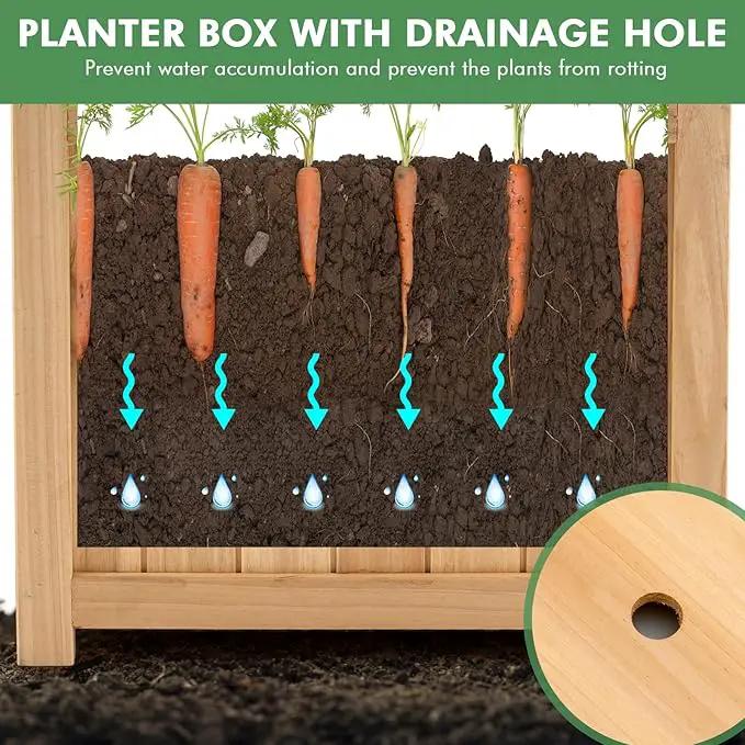 COSTWAY Planter Garden Bed, Folding Planter Box with Drainage Holes for Vegetables, Herbs, Fruits & Flowers, Outdoor Indoor Raised Planting Bed for Patio, Backyard, Lawn, 15" L x 15" W x 14" H by GreenHaven Gardens