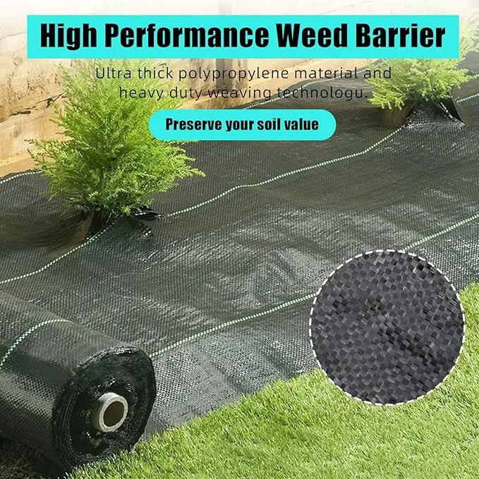 6 Ft x 300 Ft Heavy Duty Weed Barrier Landscape Fabric, 3.2Oz Professional Grade Weed Barrier Fabric for Gardening, Erosion Control & Construction, Durable Polypropylene Ground Cover by GreenHaven Gardens