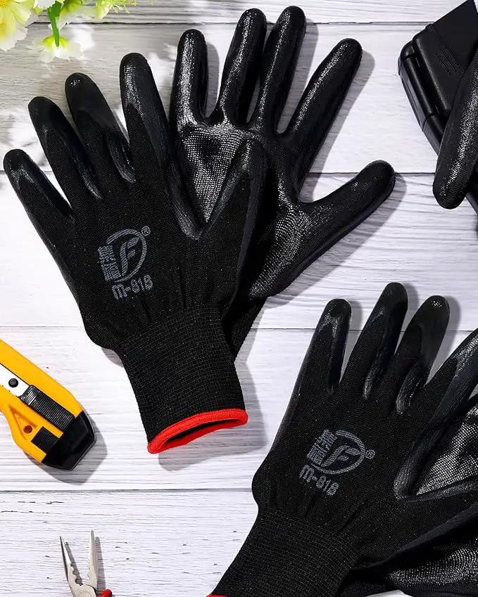 Nuogo 24 Pairs Gardening Gloves for Men Women Rubber Coated Landscaping Work Gloves Safety Work Construction by GreenHaven Gardens