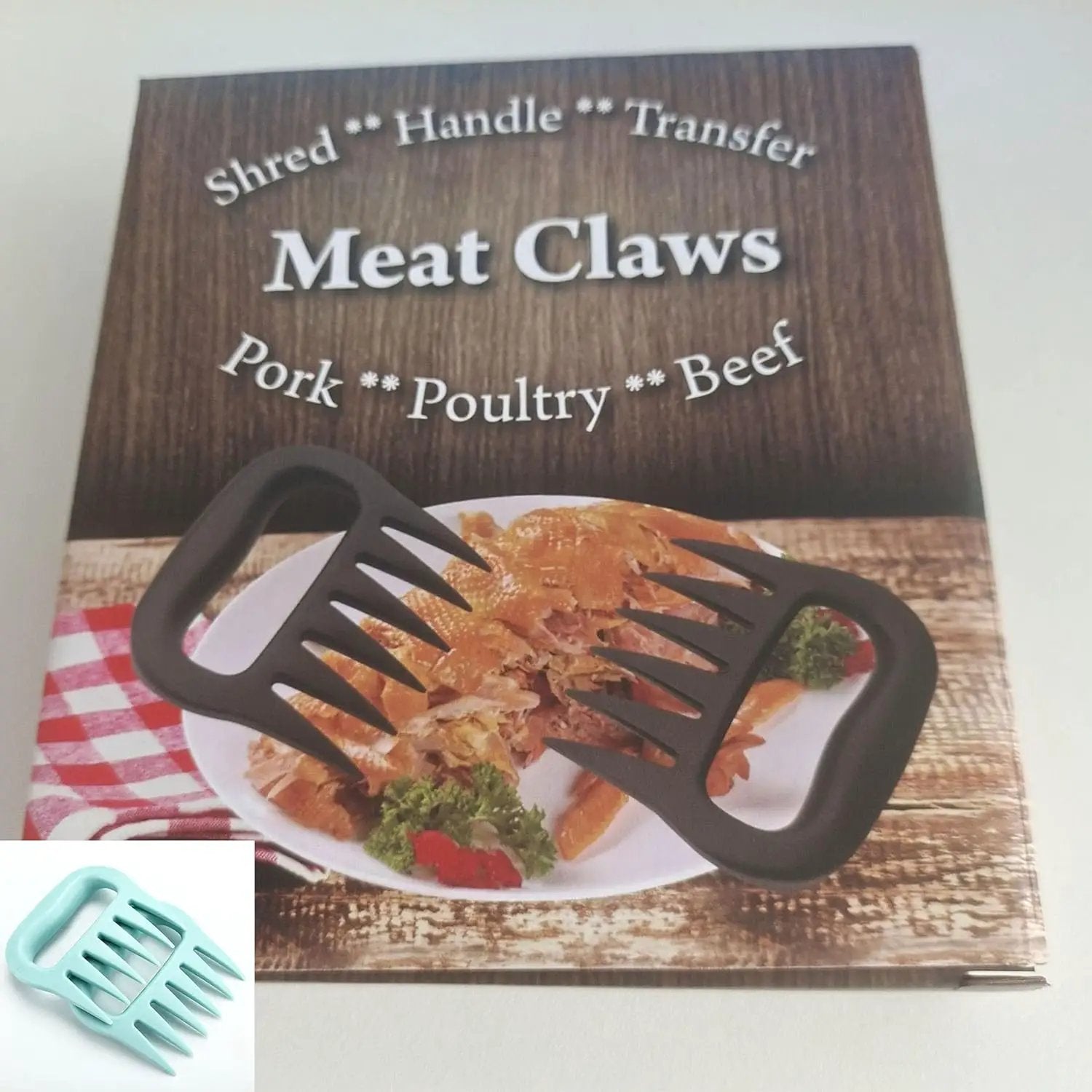 Meat Shredder Claws - Bear Claws for Shredding Meat - Claws for Pulled Pork, Chicken Shredder Tool - Perfect for BBQ Gifts, Easily Lift, Handle, Shred, and Cut Meats - Heat Resistant (Bowder Blue) by GreenHaven Gardens